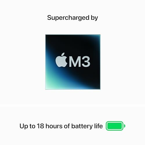 Apple M3 chip promoting up to 18 hours of battery life
