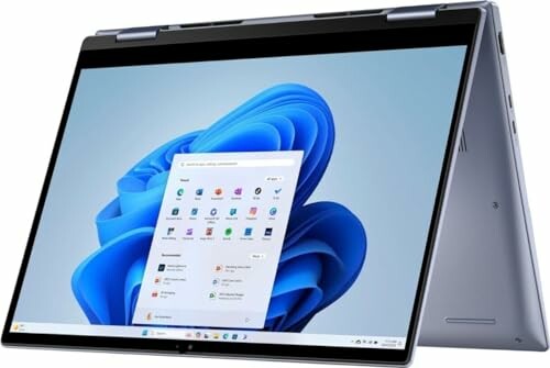 Convertible laptop with Windows 11 in tent mode