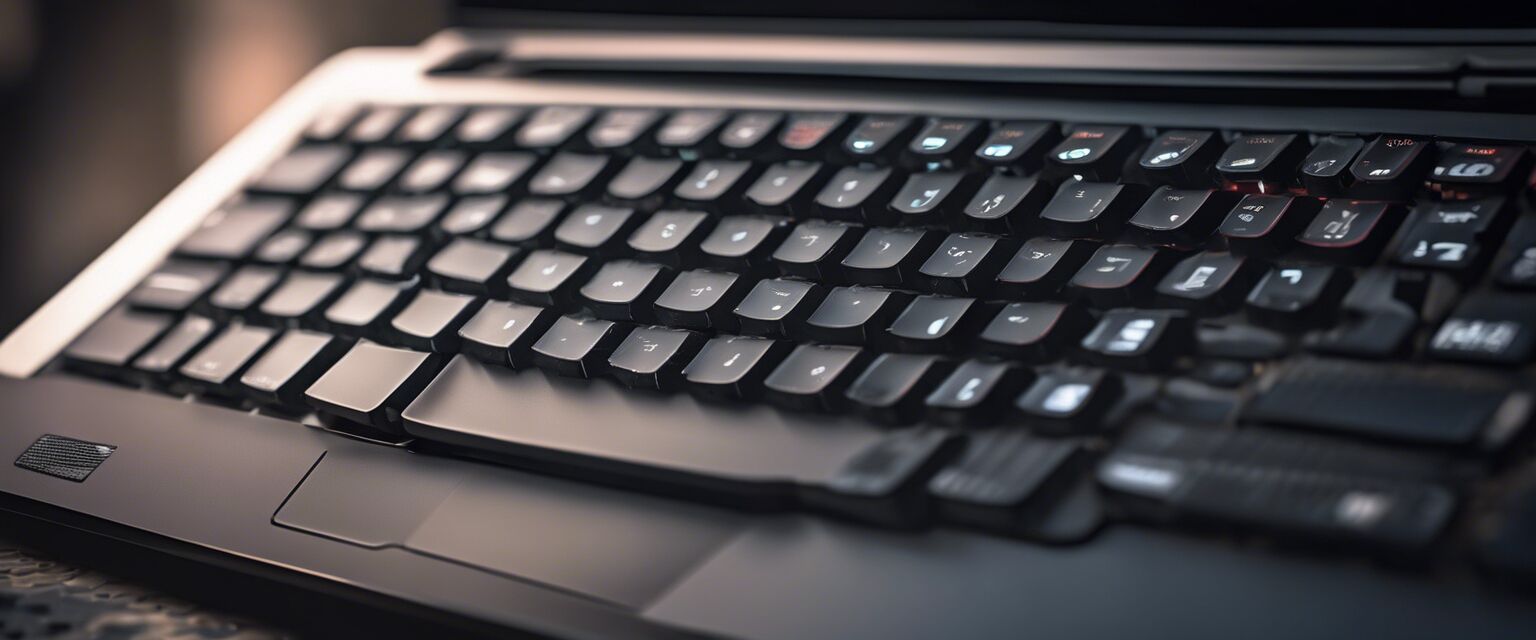 Close-up image of laptop build quality