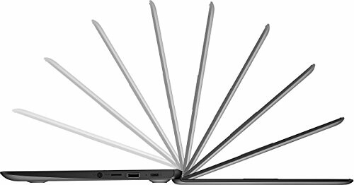 Laptop demonstrating flexible hinge positions