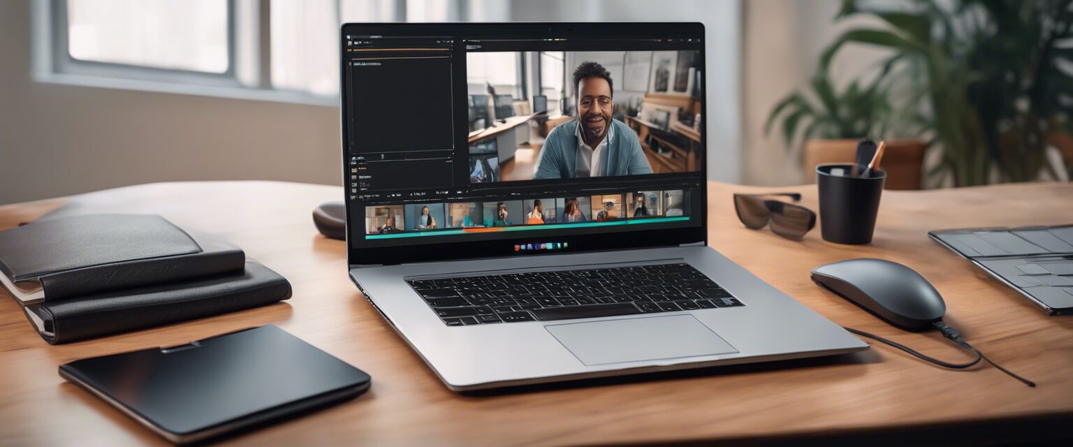 Laptop in use for online classes